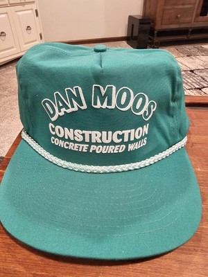 Vintage Hat Cap Snapback Big Rope Dan Moos Construction Concrete Nos ($)