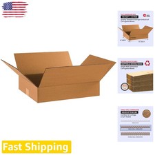 Heavy Duty 18x14x4 Corrugated Boxes 25pk Strong Kraft Moving Shipping Storage