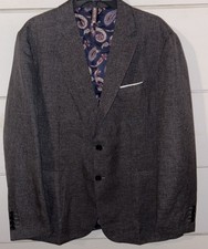 EUC PJ Paul Jones Blazer Men's XL Charcoal Gray Relaxed Office Career Lightwght