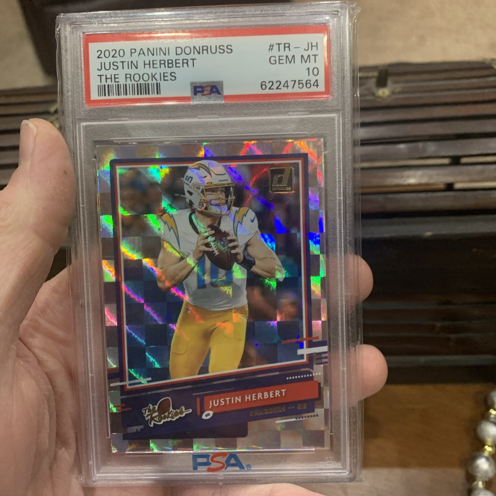 2020 Donruss The Rookies Justin Herbert Rc PSA 10