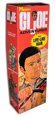 G.I. JOE ADVENTURER (A/A w/ Life Like Hair) BOX for 12'' Action Figure (BOX ONLY)