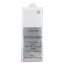 Carnation Home Fashions Extra Wide 5-gauge Shower Liner: 108" Wx72"