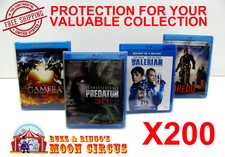 200x BLU-RAY WITHOUT SLIPCOVER SIZE BR1 - CLEAR PLASTIC BOX PROTECTOR SLEEVE