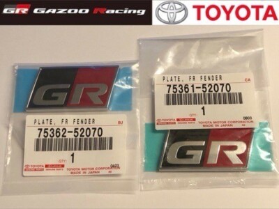 TOYOTA GR GENUINE Radiator Grill Emblem LH RH 75362 (75361)-52070
