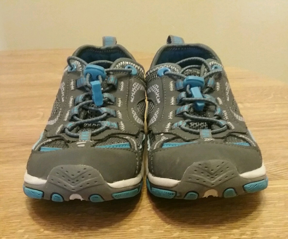 Khombu Women's Water Shoes Reef Shark Leather Gray Bl… Gem