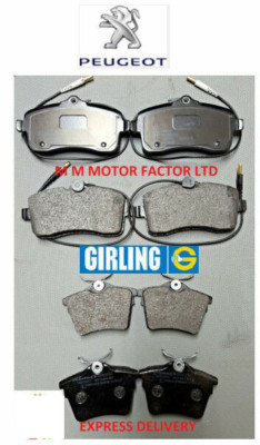 PEUGEOT 407 2004-2010 1.6 1.8 2.0 2.2 HDI GIRLING FRONT AND REAR BRAKE PADS SET