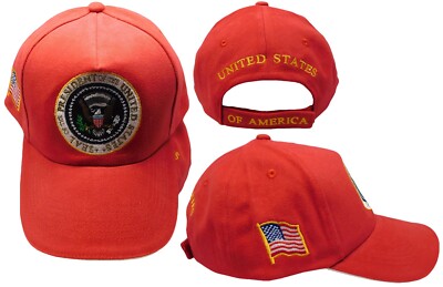 Seal Of The President Of The United States Red (Blue Seal) Embroidered Hat Cap