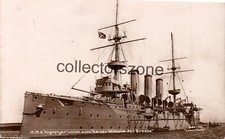 Royal Navy Cruiser HMS Highflyer 1898-1921 Original Real Photo postcard
