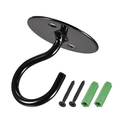 6x Deckenhaken Aus Metall – Stylisch & Stabil Für Pflanzen, Lampen, Deko | Schwarz, Ca. 6 Cm