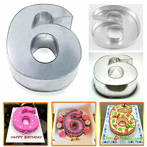 Small Number Six Birthday / Wedding Anniversary Cake Tin / Mould / Pan