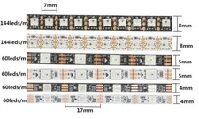 Narrow DC 5V WS2812B Led Strip Individually Addressable WS2812 Led pixel Light