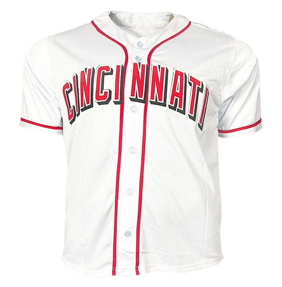 Jonathan India Signed 21 NL ROY Inscription Cincinnati White Baseball Jersey (PS - Image 3 of 3