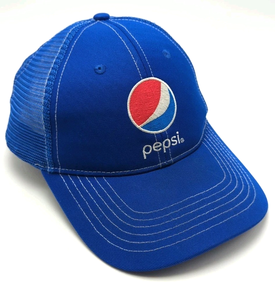 PEPSI hat blue adjustable snapback cap mesh back | eBay