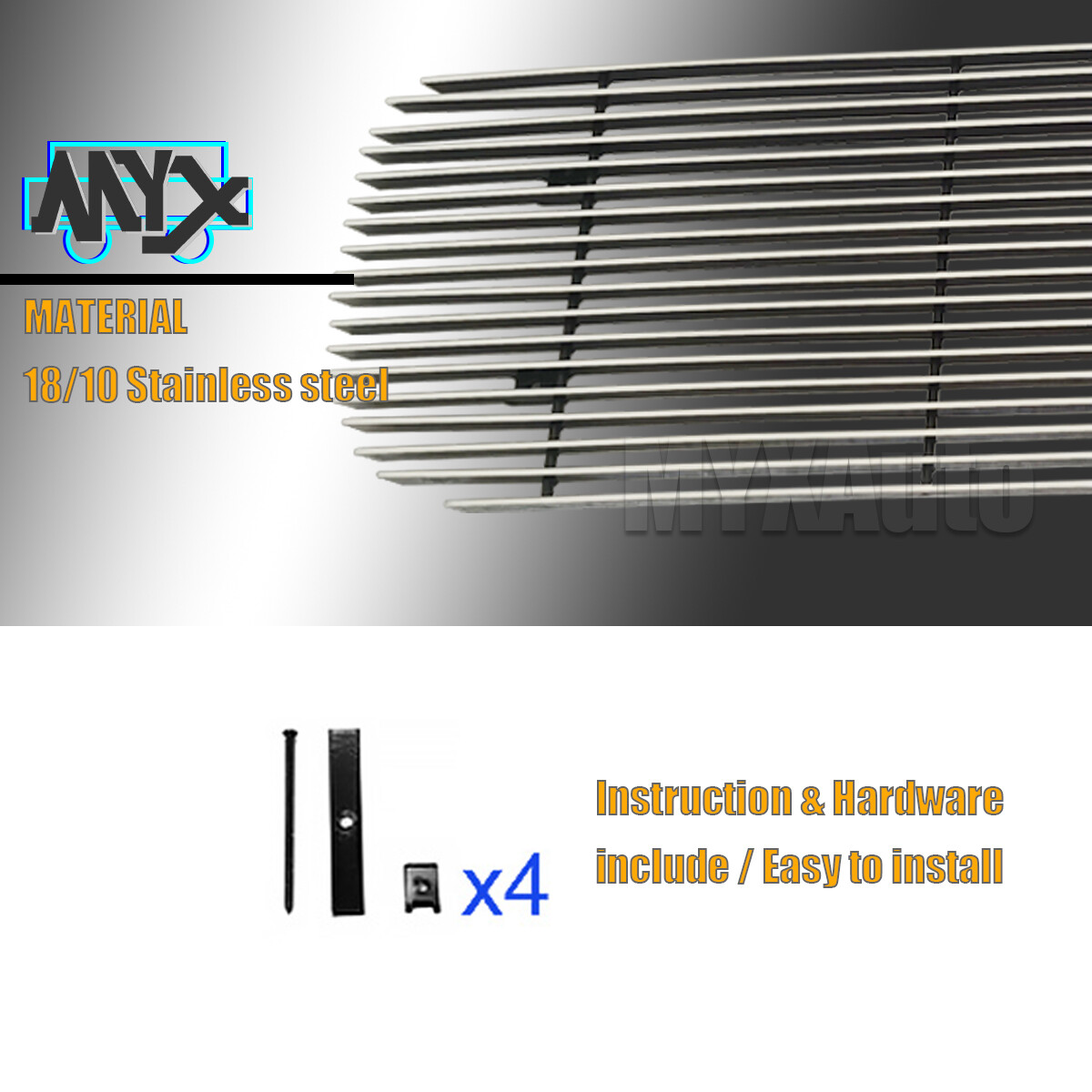 Fits 2001-2006 GMC Yukon/Yukon Denali/1999-2002 Sierra Billet Grille Upper Grill