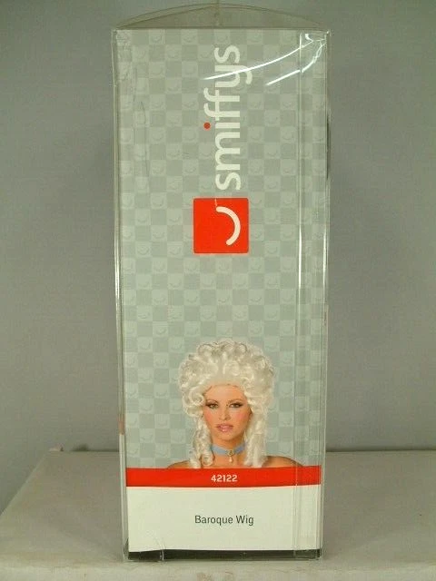 Peluca barroca Smiffys blanca teatro juego de rol Halloween et. ¡MIRA EN CAJA ORIGINAL! Foto 2 de 4