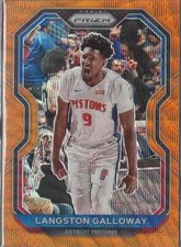 LANGSTON GALLOWAY 2020-21 PANINI PRIZM ORANGE WAVE PRIZMS #D 44/60