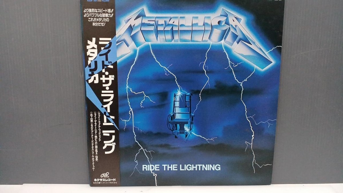 METALLICA -ride the lightning 1ST PRESS JAPAN LP +OBI TOP COPY F/S 
