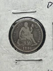 1891 P Seated Liberty Silver Dime