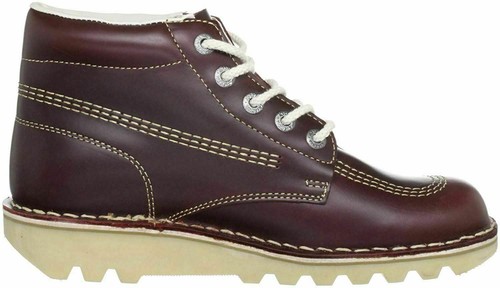 Escarpins Kickers En Cuir Marron - Talon Compensé, Bout Ouvert, Boucle (Neuf Avec Boîte)