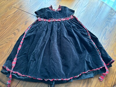 laura ashley girls black velvet party dress