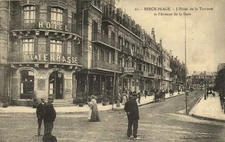 Old postcard Berck-Plage - L'Hotel de la Terrasse et l'Avenue de la Gare (180980)
