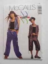 McCall's 2238 NYNY Junior Jacket, Vest & Pants in 2 Lengths Size 9-14 Uncut