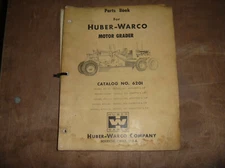 Huber Warco 4D-115 Motor Grader Parts Catalog Manual 4D117722-