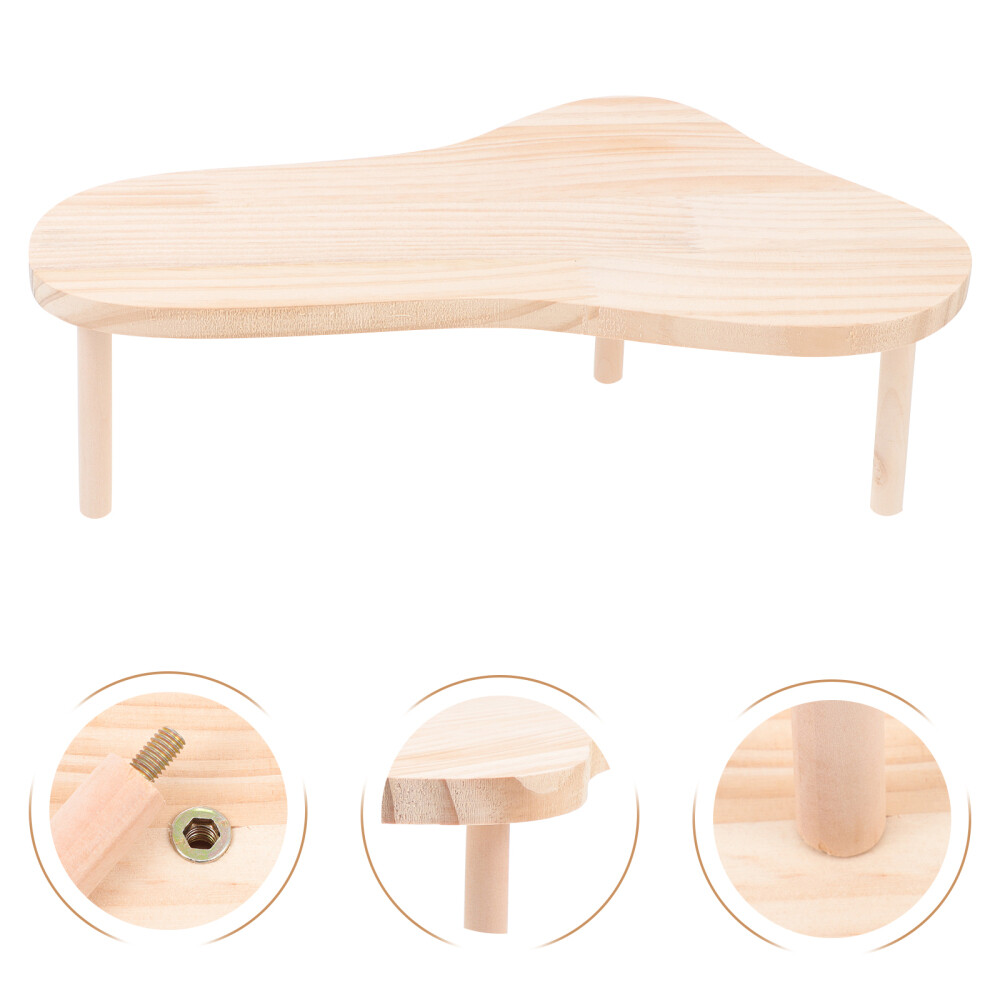 Soporte Hamaca Plataforma Rata Chinchilla Hámster Accesorios para Escalar Madera