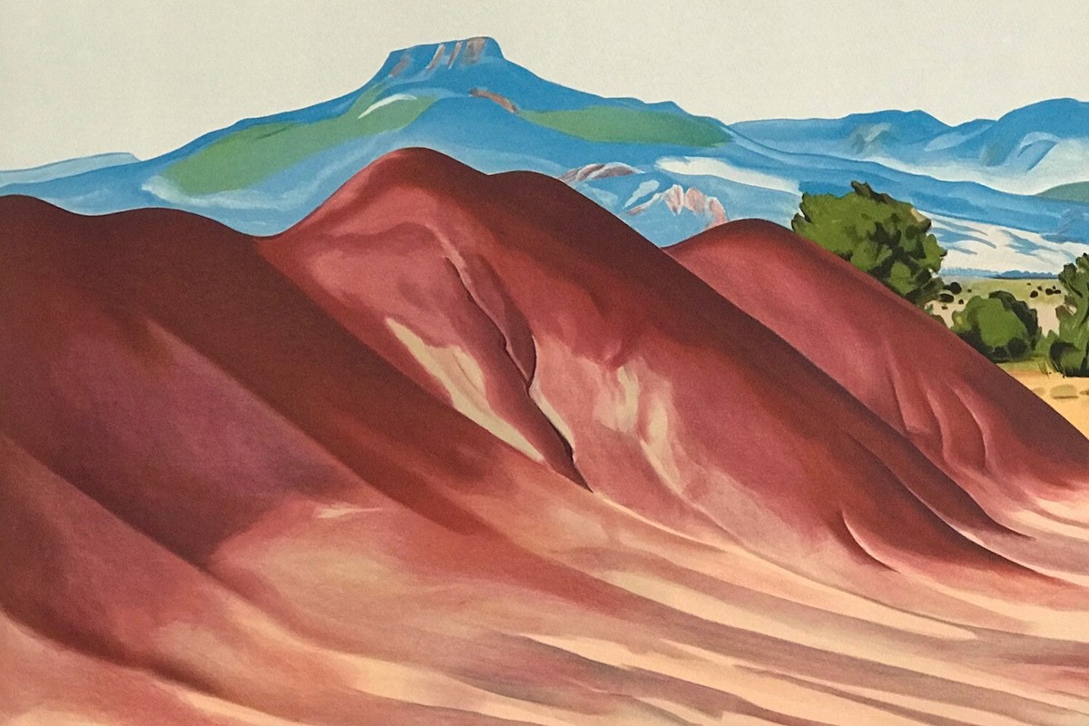 Georgia O'Keeffe PADERNAL WITH RED HILLS Lithograph