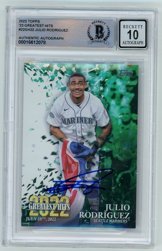 Julio Rodriguez #22GHA-JR 2023 Topps 2022 Greatest Hits Autographs card