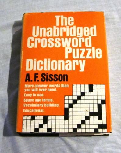 THE UNABRIDGED CROSSWORD PUZZLE DICTIONARY BY A F SISSION FROM1963 EBay