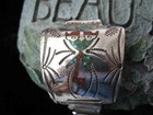 SILVER INLAID WATCH BAND:  STAN SLIM, NAVAHO,   VINTAGE — photo 9