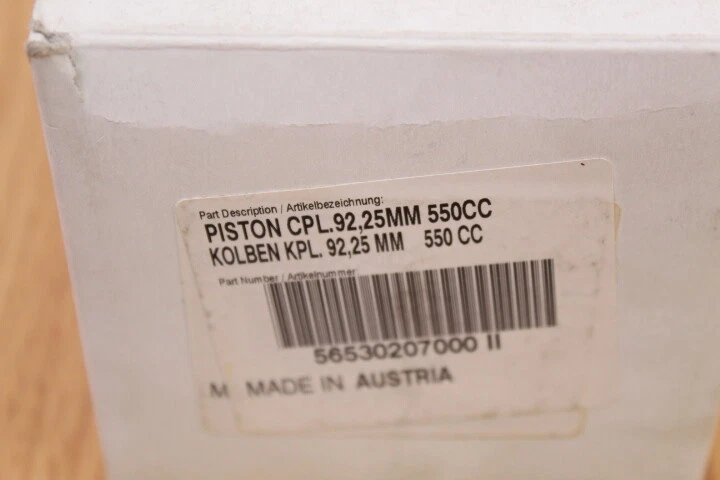 NEW KTM 540 550 Piston Kit 92.25 mm 1990 - 1996 548cc 2 stroke PT#56530207000 II - Image 2 of 4