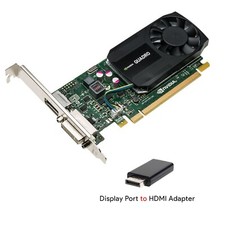 NVIDIA Quadro K620 2GB GDDR3 PCIe 2.0 x16 Graphics Card DP to HDMI Adapter
