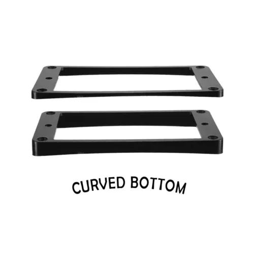 2pcs Black Humbucker Pickup Ring Curved Bottom Frame for Epiphone LP Guitar