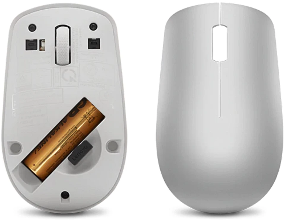 Lenovo 530 Mouse Platinum Grey 2.4GHz WiFi Wireless Nano USB Receiver GY50Z18984 - Image 4 of 4