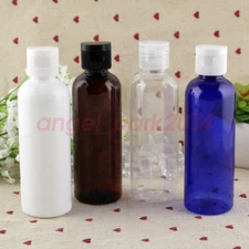 Wholesale 100ml Plastic Clear Travel Sample Emulsion Bottles Empty Flip Up Caps