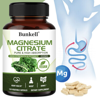 Magnesiumcitrat Kapseln 200mg, prima bioverfügbar durch Citratform | fair & pure