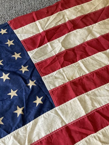 48 star 3x5 cloth flag show legit wear bo1 - Picture 4 of 9