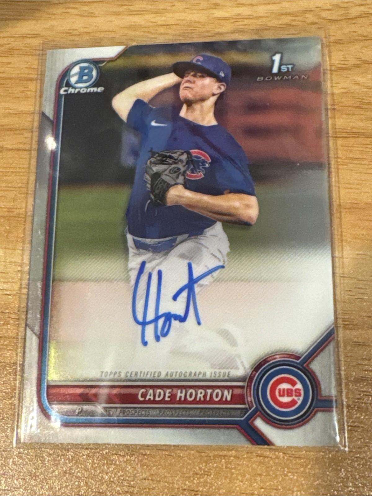 Cade Horton 2022 Bowman Chrome Draft 1st Auto #CDA-CHN Chicago Cubs ACE