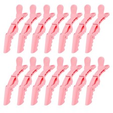 14 Pcs Pink Alligator Hair Clips for Styling Sectioning Large Pro Salon Hair ...
