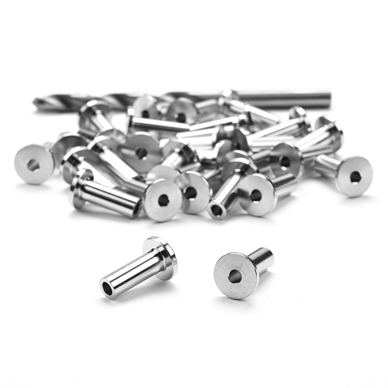 Yessources 1/8 Cable Railing Hardware Level Protector Sleeves 30 PCS