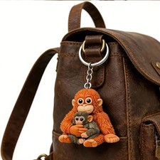 3D Printed Punch The Monkey Keychain Cute Hanging Plush Bag Charm