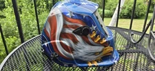 Welding Helmet SOLAR MIG MASK  AUTO Darkening American Eagle Stars Safety Goggle