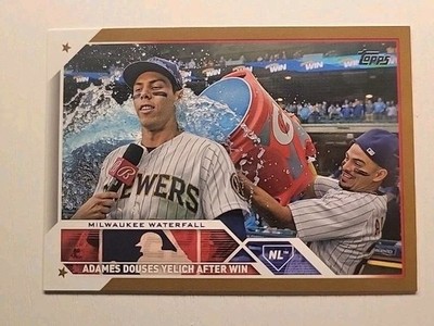 Yelich Adames 2023 Topps Update Series Veteran Combos Gold Paper /2023 #US328