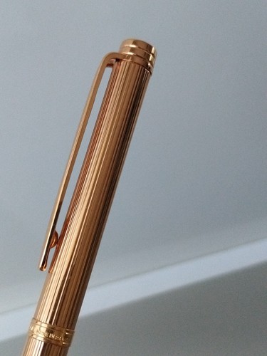 Luxueux Stylo Bille Waterman Gentleman Plaqué Or 18K Goldplated Ballpoint Pen - Afbeelding 6 van 9