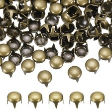 6mm Round Dome Rivet, 90 Pcs Metal Spike Spot Punk Stud, Bronze