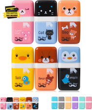 - Eraser with Cover and Roller, 6 Pack, Animal Theme, Cute Erasers for Kids