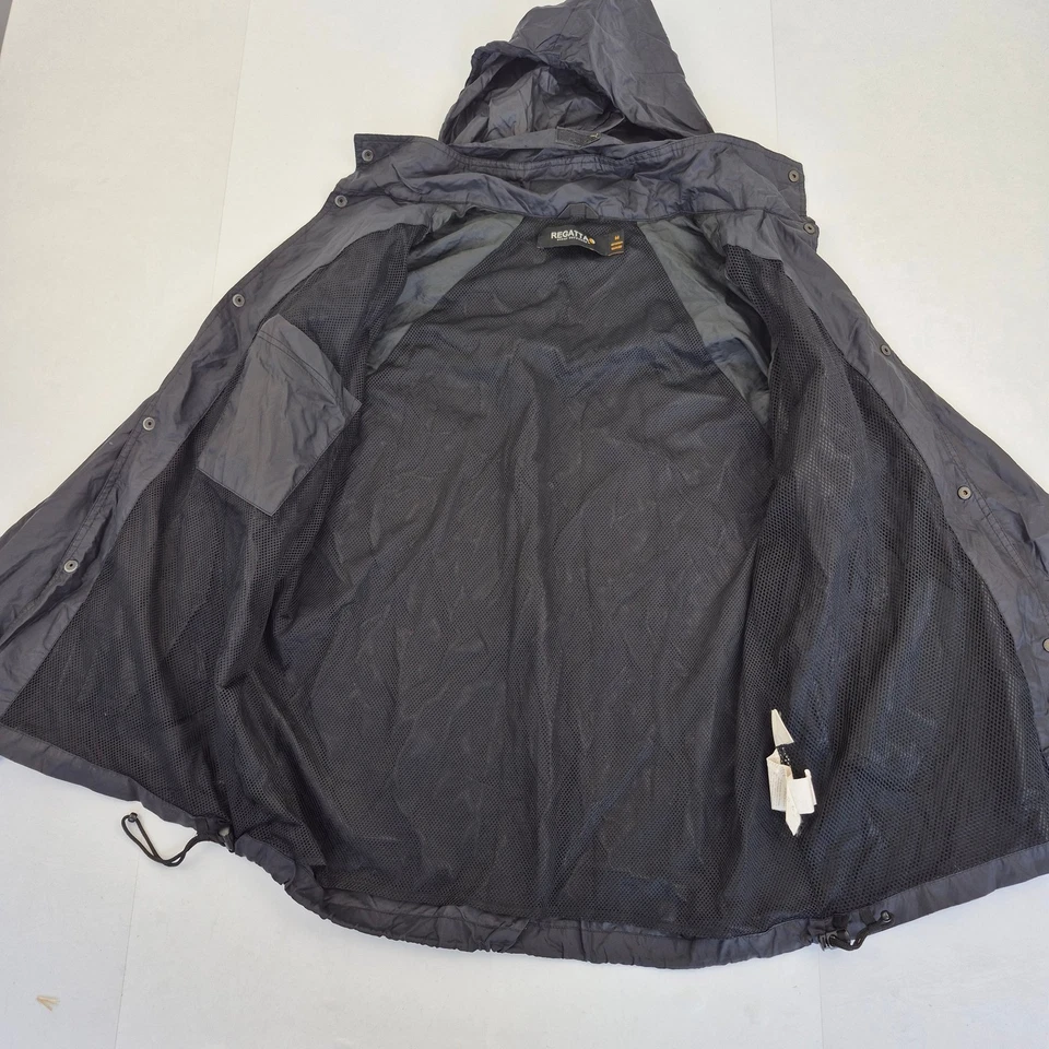 Veste REGATTA noir moyen homme polyester imperméable à capuche manteau d'exté... - Photo 4/4