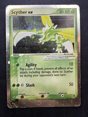 MOUTH SWIRL  Scyther EX 102 Holo Pokemon Ruby & Sapphire MP DOUBLE SWIRL    B